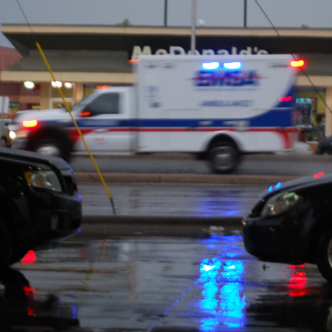 Ambulance in Rain
