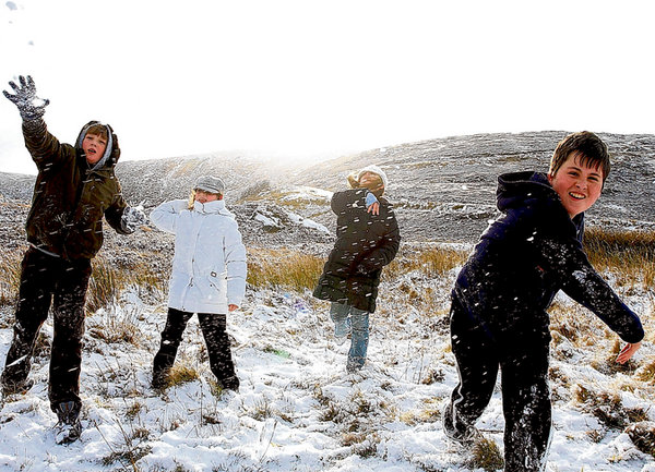 Ireland’s Generation Z enjoying a snowfall in Northern Ireland, November 2010 Screenshot Courtesy The Irish Times / Original photo by Gary O’Neil