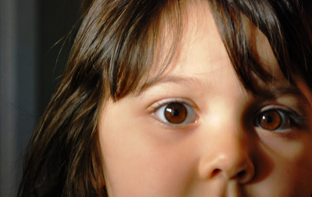 Little girl with Gorgeous brown eyes