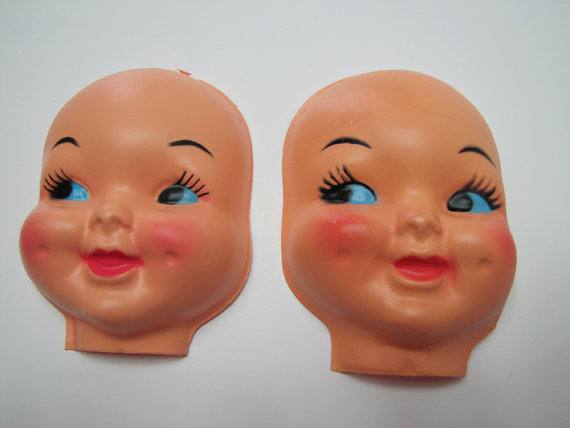 Plastic Doll Head Faces for doilies
