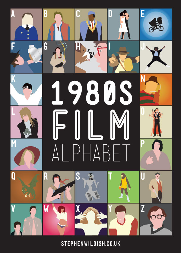 50s, 60s, 70s, 80s, 90s Film Alphabet Posters, Answers