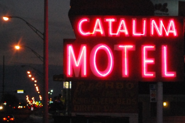 Catalina Motel in Pink Neon