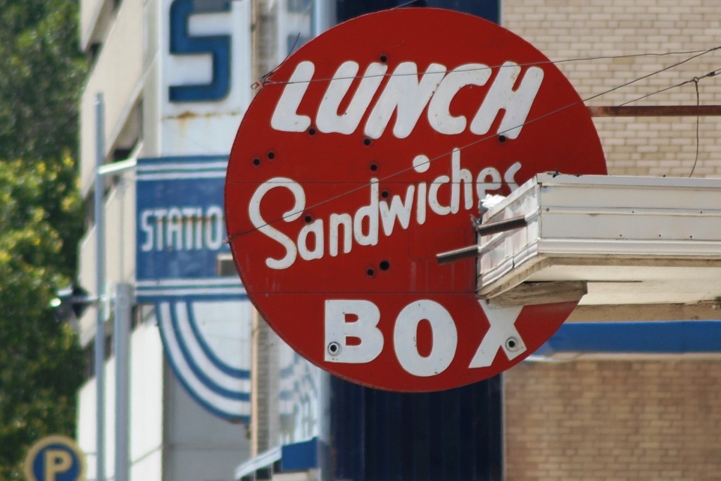 Vintage Lunch Box Sign, OKC
