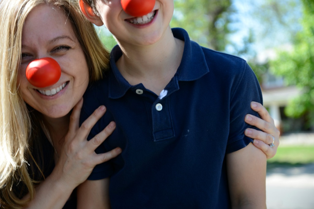 Red Nose Day Mom and Child