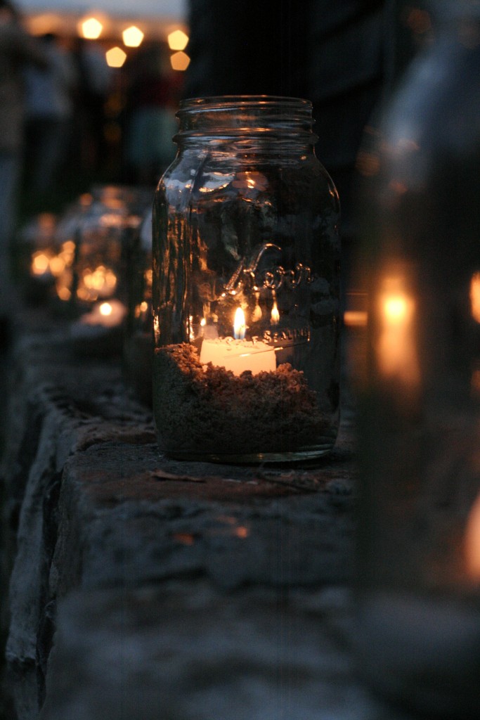 Kerr Mason Jar with candle for prayer