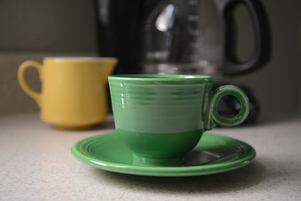 green Fiestaware cup