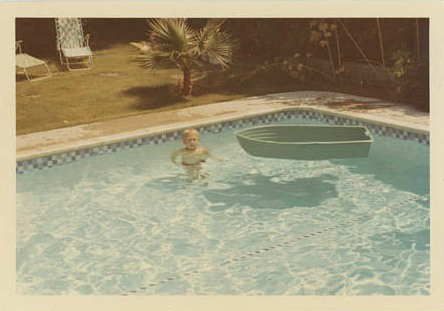Swimming pool with a boat | September 1968