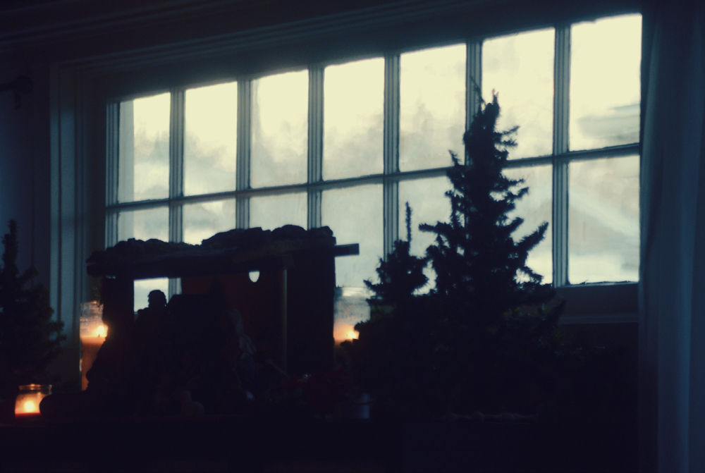 Bungalow Window at Christmastime