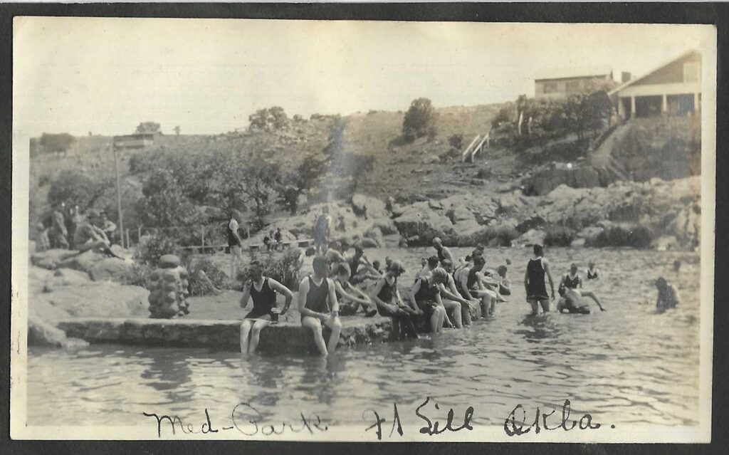 Bath Lake at Medicine Park during the 1910s.