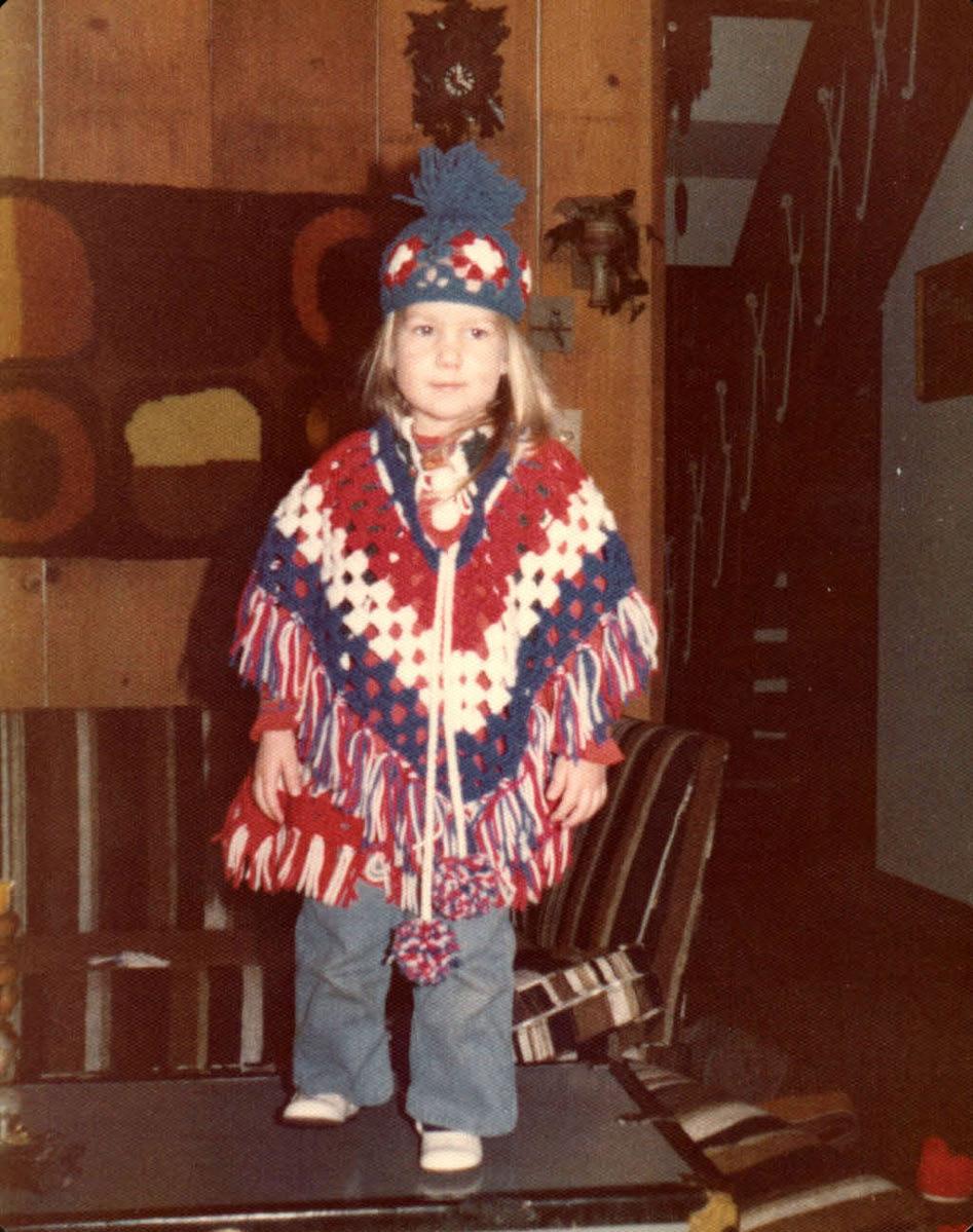 Red, White and Blue Poncho, 1978
