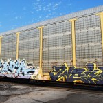Wild Style Yellow Train Graffiti